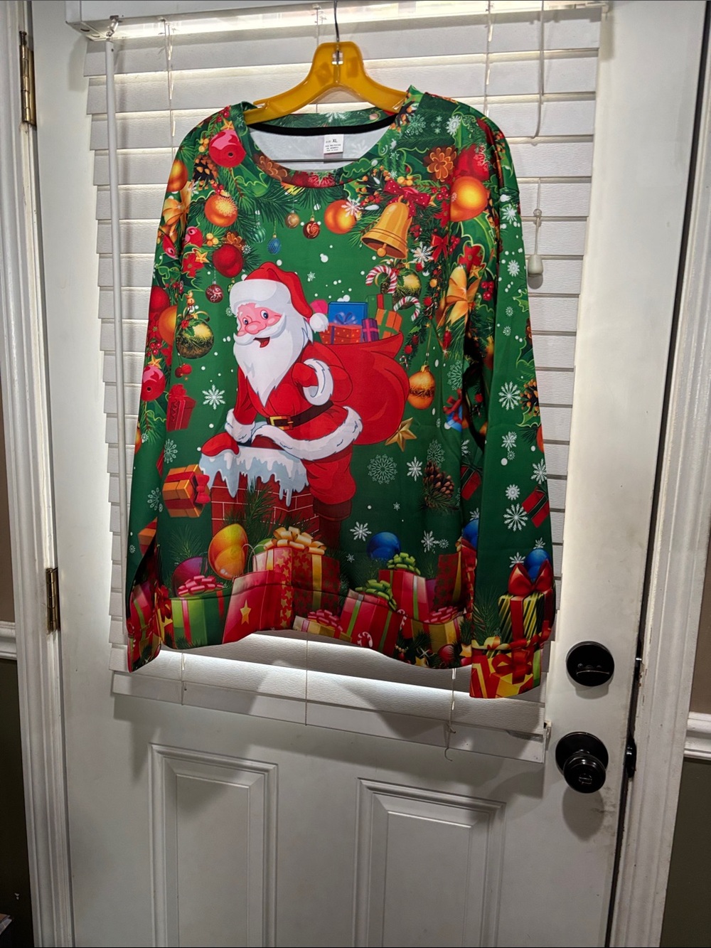 Women's Green Santa Holiday Sweatshirt